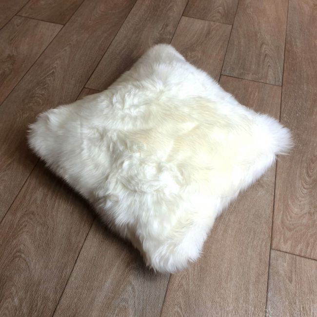 Image of Cream White Sheepskin Cushion