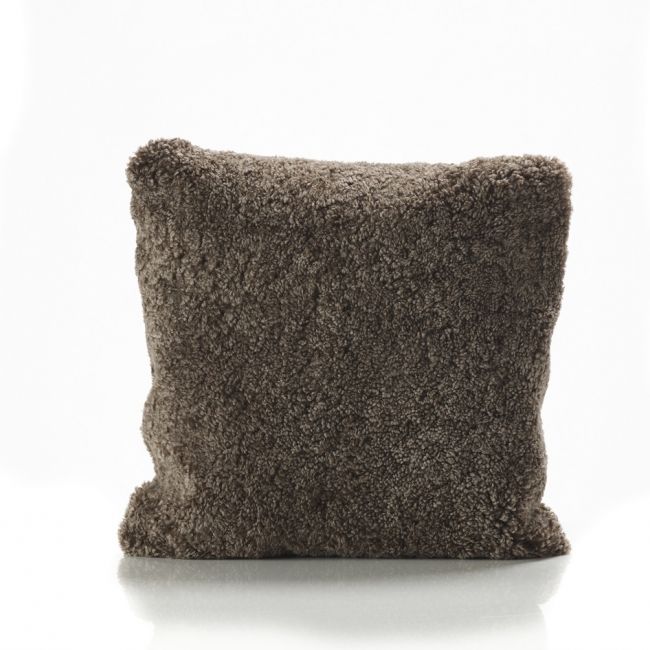 Image of Sahara Brown Curly Sheepskin Cushion