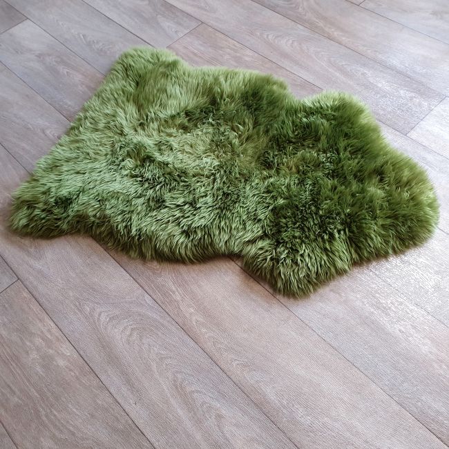 Image of Green Sheepskin Rug