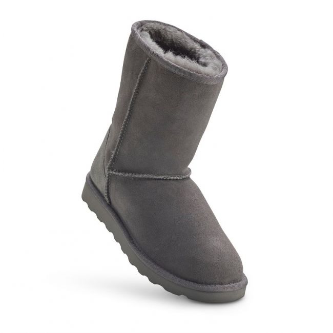 Image of Classic Grey Sheepskin Boots