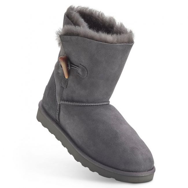 Image of Grey Classic (Toggle) Sheepskin Boots