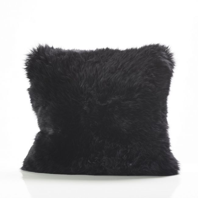 Image of Black Sheepskin Cushion