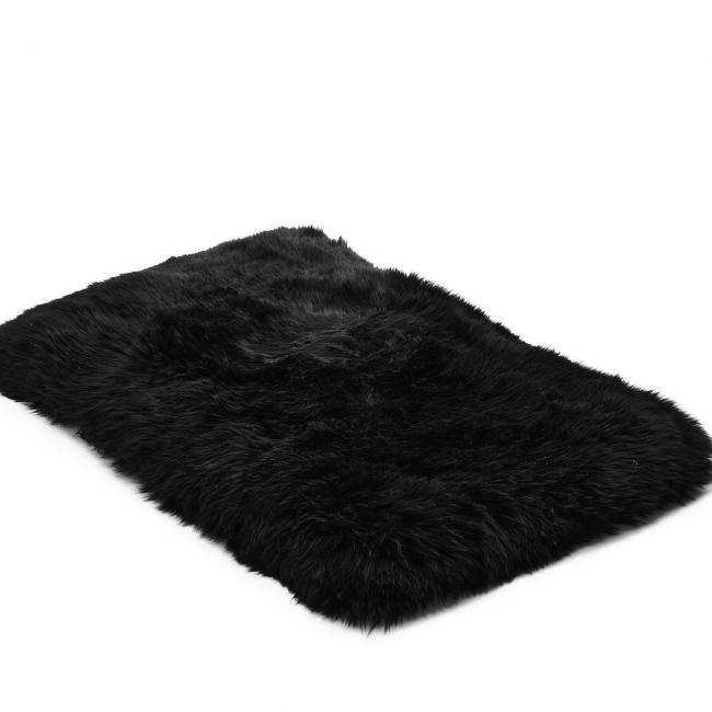 Image of Black Luxury Sheepskin Pet Bed