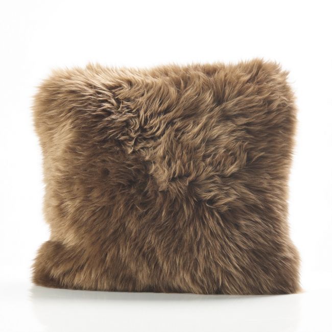 Image of Brown Sheepskin Cushion