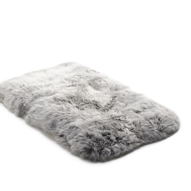 Image of Grey Luxury Sheepskin Pet Bed