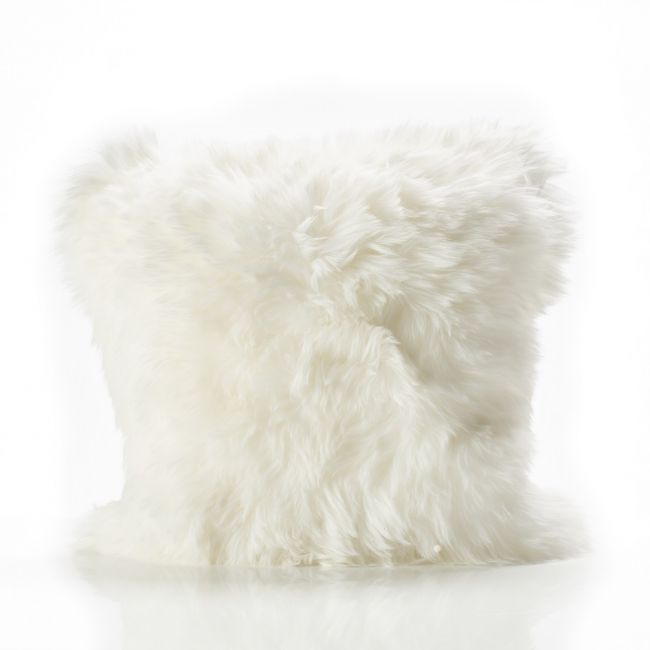 Image of Cream White Sheepskin Cushion