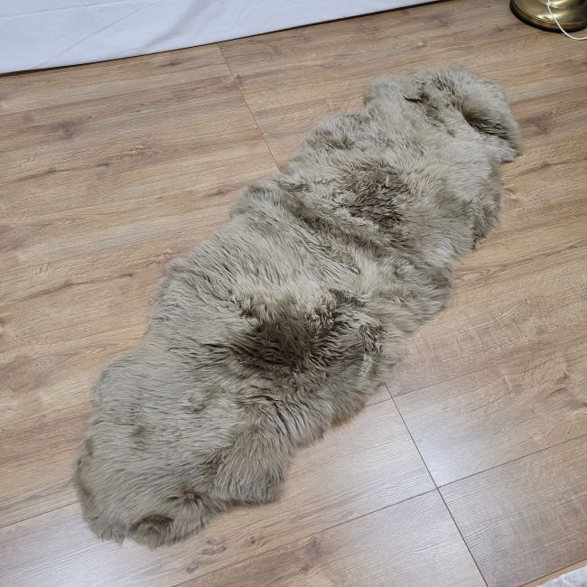 Image of Dark Beige Double sheepskin rug - Clearance
