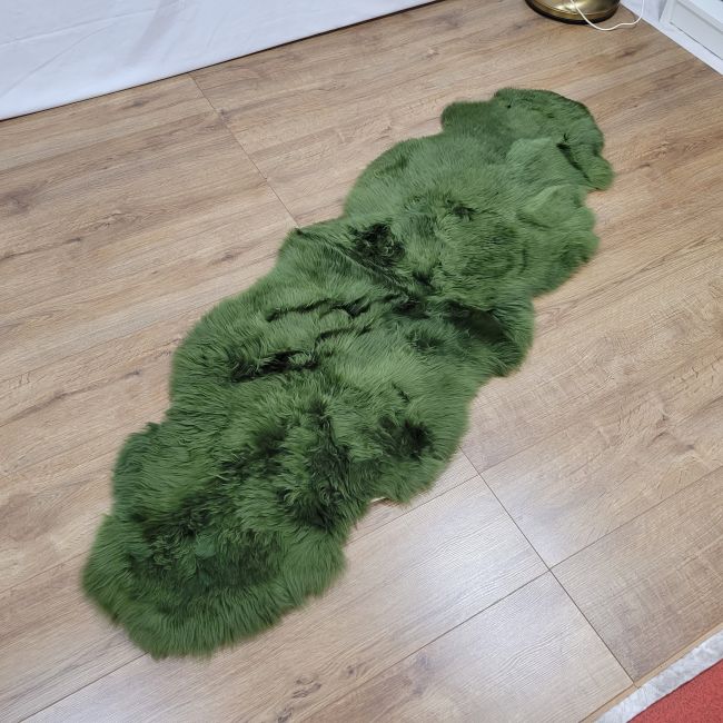 Image of Dark Green Double Sheepskin Rug - Clearance