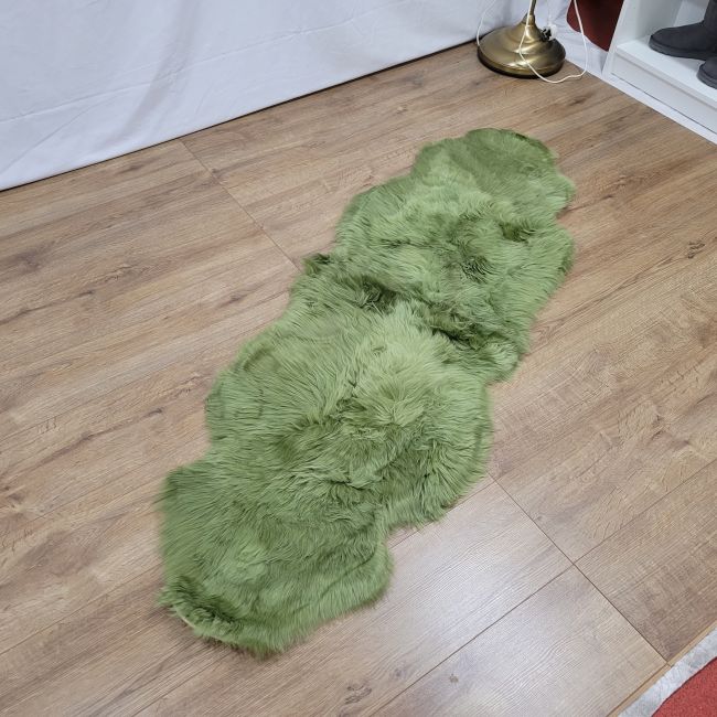 Image of Green Double Sheepskin Rug - Clearance
