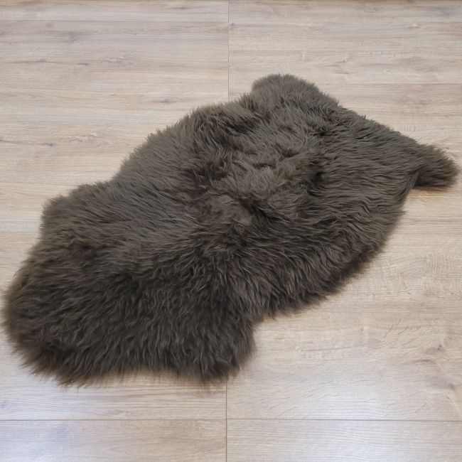 Image of Chocolate Brown Single Sheepskin Rug 80cm - Clearance