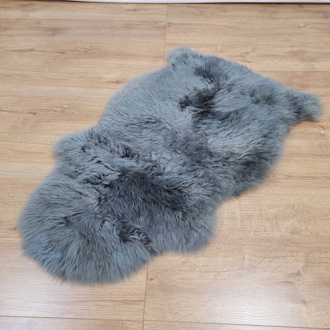 Image of Dark Grey Single Sheepskin Rug 80cm - Clearance