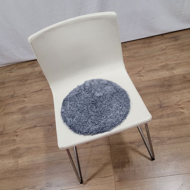 Image of Seat Pad - Silver/Grey Short Wool - Clearance