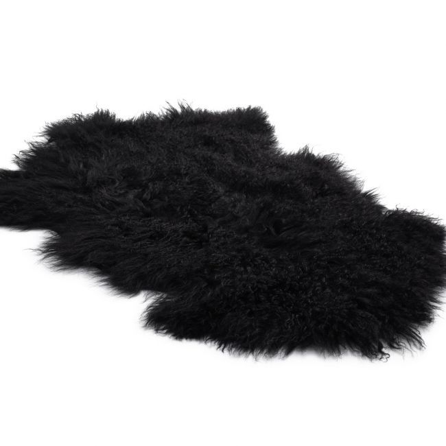 Image of Tibetan Sheepskin Rug - Black