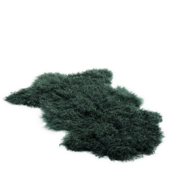 Image of Tibetan Sheepskin Rug - Jungle Green