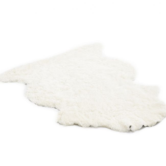 Image of White Short Wool Sheepskin Rug